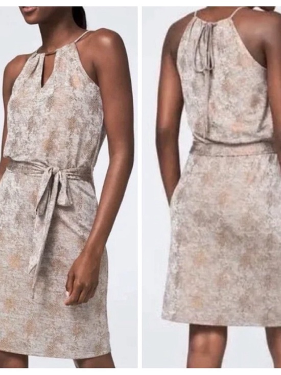White House Black Market Dresses & Skirts - White House Black Market Halter Snakeskin Metallic Blouson Party Dress Sz Medium